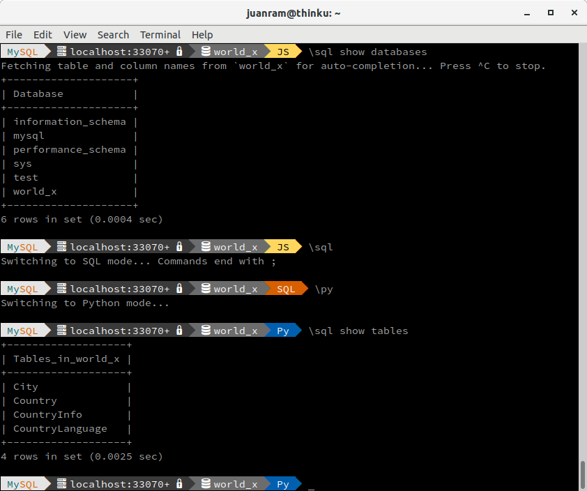 Connect Command In Mysql Shell