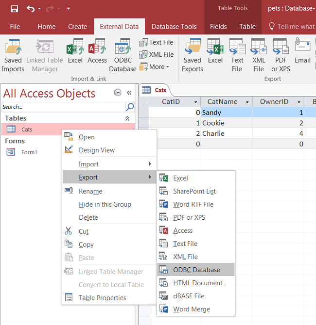 excel query table mysql