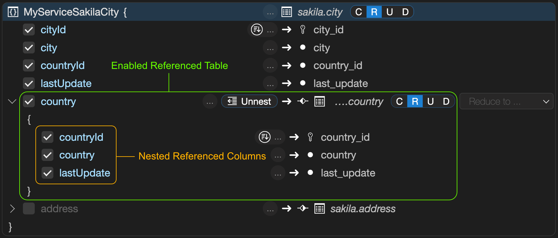 Adding a Referenced Table