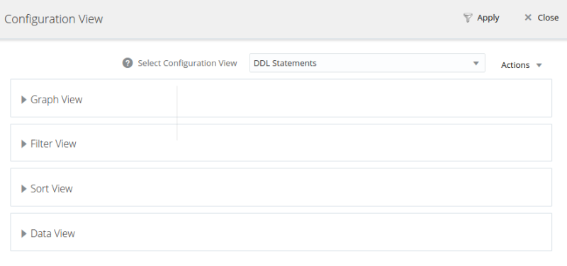 Example of the query analyzer configuration view.
