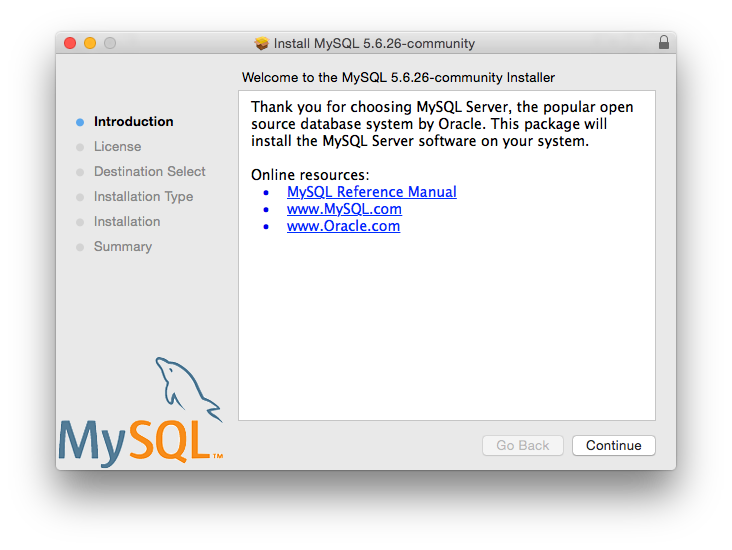 mysql download mac brew