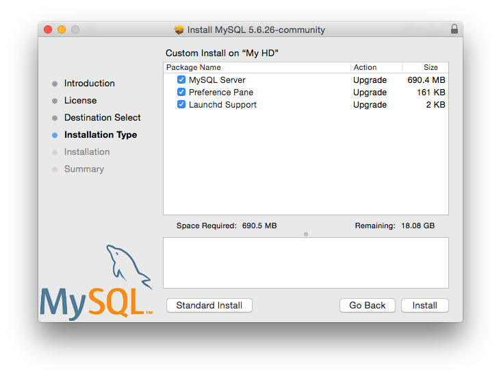 getting started on mysql on mac