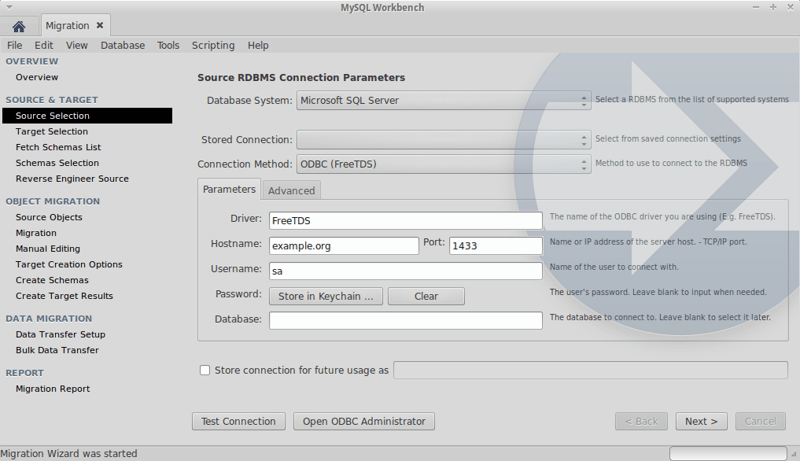 mysql workbench connect to local sql server on mac