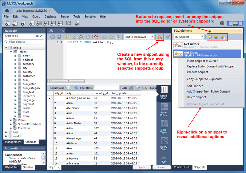 add data into mysql database workbench