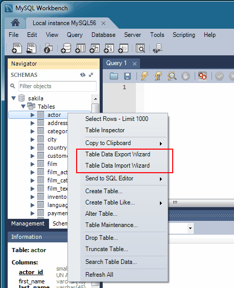 MySQL :: MySQL Workbench Manual :: 6.5.1 Table Data Export 